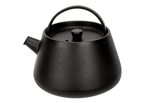 Teekanne Cosy & Trendy Billy Theiere Schwarz - Teekocher aus emailliertem Gusseisen mit 0,38 L Fassungsvermögen, ideal für alle Herdarten, einschließlich Induktion. Bewahrt die Wärme und hat einen praktischen einklappbaren Griff.