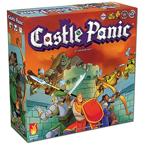 Castle Panic – 2nd Edition (Englische Version) - Kooperatives Tower-Defense-Brettspiel für 1-6 Spieler, ideal für Familienabende. Verteidigt gemeinsam eure Burg gegen Monster und entwickelt Strategien, um zum Master Slayer gekrönt zu werden!