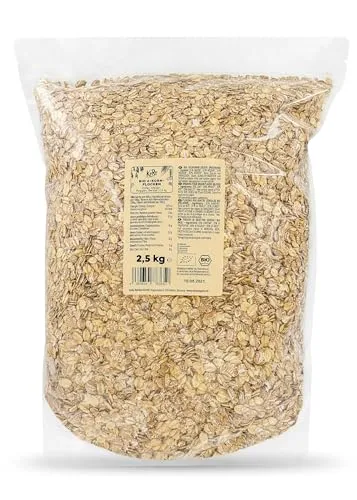 KoRo - Bio 4-Korn-Flocken - Perfekte Vielfalt für Dein Müsli Mit Gerste, Hafer, Roggen und Weizen - hoher Ballaststoffgehalt - Proteinquelle - als Frühstücksflocken und zum Brot backen geeignet