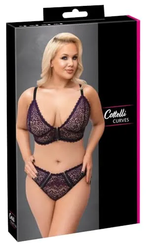 Cottelli CURVES Lingerie Set-22142454061 Lingerie Set Lila 2Xl