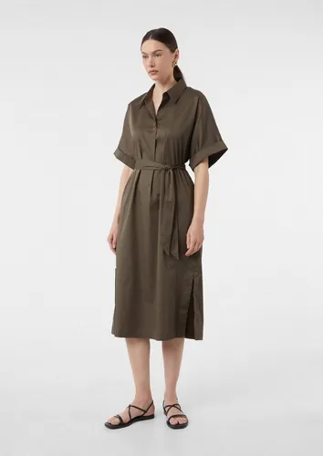 Comma Sommerkleid - Elegantes Sommeroutfit - Kleider aus 71% Baumwolle, 26% Polyamid und 3% Elasthan, Größe 40, in trendigem Braun, perfekt für warme Tage und besondere Anlässe.