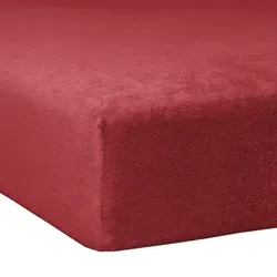 TRAUMSCHLAF Boxspring Matratzen Spannbettlaken Burgund 140x200 cm - 160x200 cm - Weiches und elastisches Flausch Biber Spannbettlaken mit Rundumgummi, ideal für Boxspring Matratzen bis 35 cm Höhe. Pflegeleicht, langlebig und in Deutschland hergestellt.