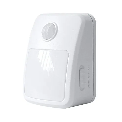 GAO EMN405PIR, LED Orientierungslicht mit Bewegungsmelder, batteriebetrieben, Plastik, Weiß, 4.3 x 7 x 9 cm