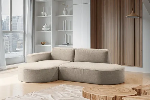 Kaiser Möbel Designer-Ecksofa Modena Toffee Links in beige von Kaiser Möbel
