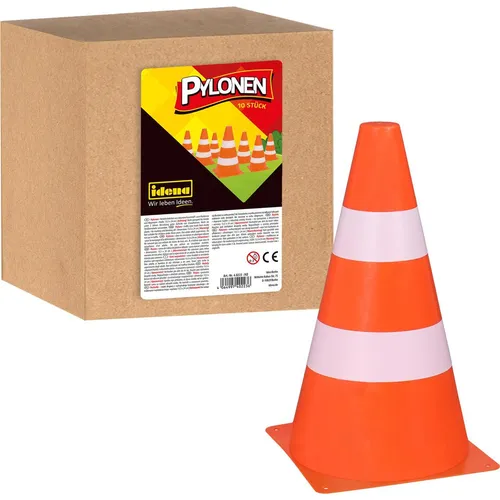 Idena Pylonen 13,5x24cmorange/weiss 10er (40210479) von Idena