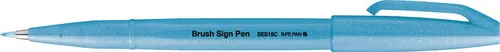 PentelArts Faserschreiber Brush Sign Pen SES15 neonblau