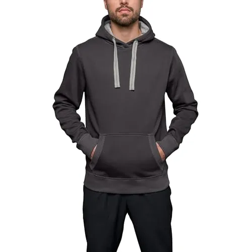 HRM Herren Unisex Sweat, Grau-meliert, XL EU - Kapuzenpullover für Herren, aus weichem Mischgewebe für hohen Tragekomfort und ideal für Textil-Veredelung. Langlebig durch Einlauf- & Antipilling-Vorbehandlung, perfekt für Outdoor-Aktivitäten.