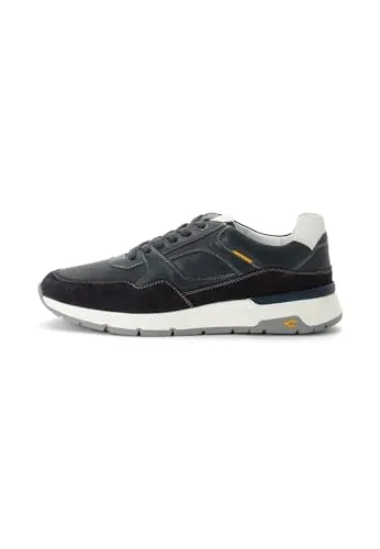 camel active Herren Schnürschuh aus Vollleder Dunkelblau - Herren-Sneaker aus weichem Nappaleder mit klassischem Schnürverschluss und rutschfester Laufsohle für optimalen Komfort und Halt.