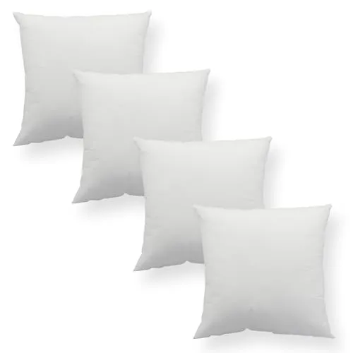 Haus und Deko 4er Set Füllkissen Innenkissen Polyester Sofakissen Kopfkissen Kissen Weiß Inlett (35 x 35 cm)