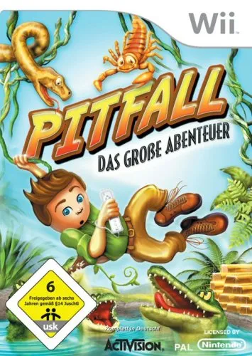 Pitfall: Das große Abenteuer - Wii Jump'n'Run, erlebe spannende Abenteuer in einer faszinierenden 3D-Welt, USK 18