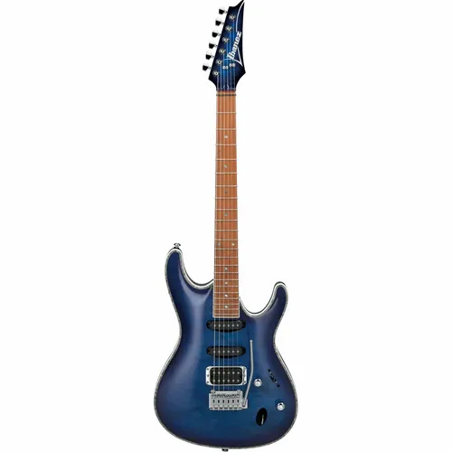 IBANEZ SA360NQMSaphire Blue E-Gitarre - E-Gitarre mit einzigartigem Sapphire Blue Finish, ideal für kreative Musiker, die einen besonderen Look und Klang suchen.