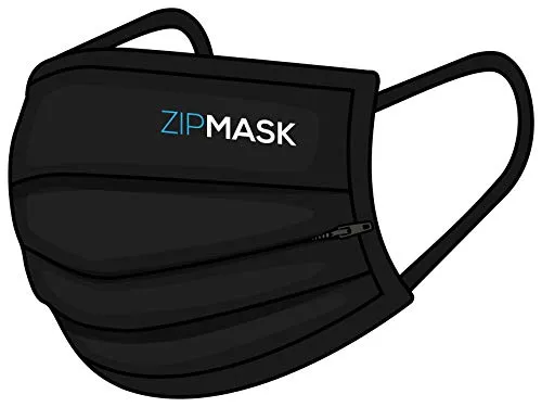 ZIPMASK Mund-Nasen-Maske mit Essschlitz hygienisch waschbar 60°C Alexis Vaiou