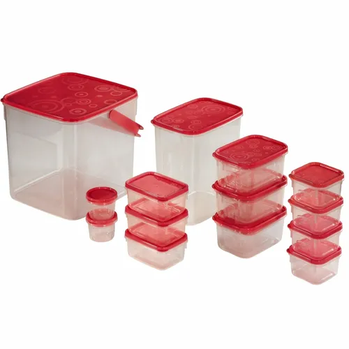 Xavax 18er Set Vorrats-Dosen Frischhalte-Dosen mit Deckel Gefrier-Dose Brot-Box