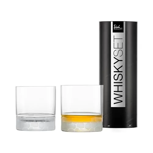 Eisch Germany Whiskyglas Hamilton, 2-teiliges Kristallglas - Handgefertigte, bleifreie Whiskygläser aus Kristallglas, spülmaschinengeeignet, ideal für genussvolle Abende, Made in Germany.