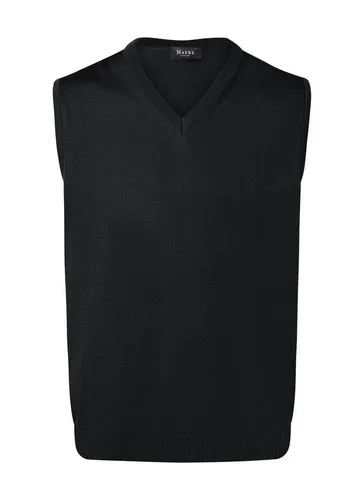 Maerz Herren März Strick Pullunder aus 100% Merino Superwash, Schwarz - Eleganter Pullover für Herren aus 100% Merino Superwash, pflegeleicht und ideal für modische Looks.