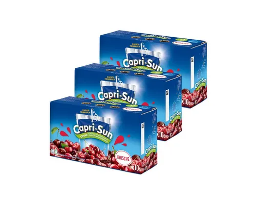 CAPRI-SUN Softgetränk, Capri Sun Kirsche Erfrischungsgetränk Kirschsaft 10x200ml 3er Pack