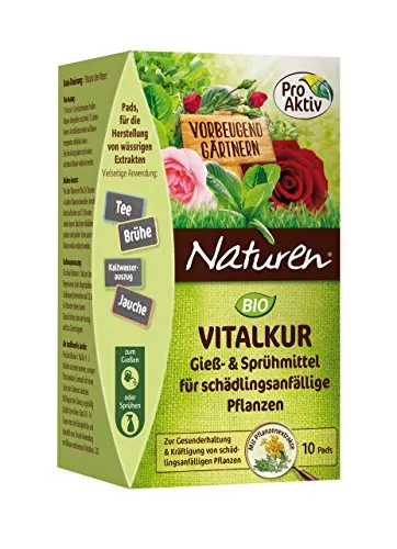 Naturen Bio Vitalkur Pflanzenstärkungsmittel zum gießen und sprühen für schädlingsanfällige Pflanzen mit Kräutermischung, 10 Pads