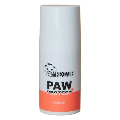 Rexcare Paw Protect+ Pfotenbalsam - 100% natürlich - Krallenpflege für Hunde, sorgt für weiche und gepflegte Pfoten mit Bio-Wollwachs und Bio-Sheabutter, hygienische Anwendung durch Vakuum-Pumpspender.