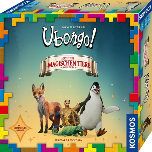 KOSMOS 684501 Ubongo! Die Schule der magischen Tiere - Actionreiches Brettspiel für 1-4 Personen, fördert Schnelligkeit und Konzentration ab 8 Jahren