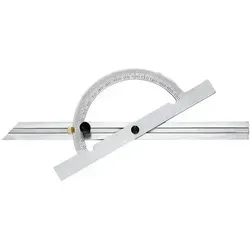 Gradmesser mit Schiene 200/400mm FORMAT - Messwerkzeuge, verstellbarer Gradmesser aus Spezialstahl für präzise Winkelmessungen von 10° bis 170°, ideal für Werkstücke mit kleinen Ansätzen.