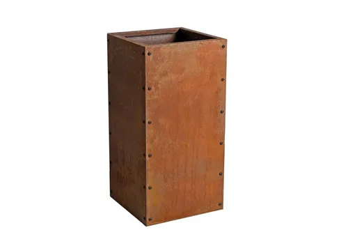 ESTEXO Hochbeet Pflanzkasten Edelrost 40x40x80 cm - Stabiler Edelrost Hochbeet aus Stahl für Gemüse, Kräuter und Blumen - entwickelt eine einzigartige Rost-Patina und ideal für feste Untergründe.