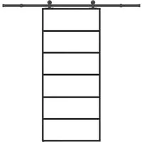 vidaXL Schiebetür 90x205 cm aus ESG-Glas & Aluminium - Moderne Schiebetür für platzsparende Lösungen in deinem Zuhause. Langlebiges ESG-Glas und korrosionsbeständiger Aluminiumrahmen sorgen für Stabilität und eine stilvolle Inneneinrichtung.