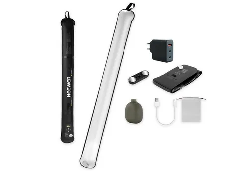 Neewer Videoleuchte Neewer Stablicht GC21B aufblasbare Bi-Color Leuchte mit Ladegerät, Vorteils-Set mit Ladegerät