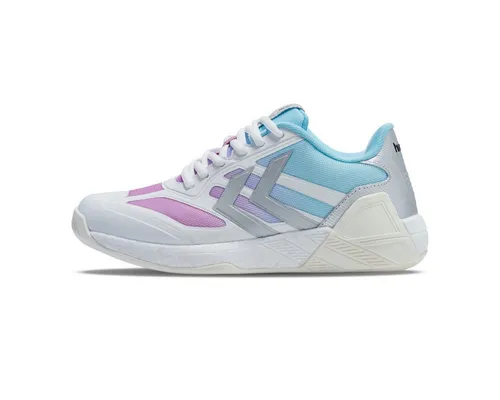 Hummel Algiz Ltd Handballschuhe EU 45 1/2 - Komfort und Stil vereint - Hallenschuhe mit atmungsaktivem Mesh-Obermaterial und reaktionsfreudiger EVA-Dämpfung für optimalen Tragekomfort und Stabilität während des Spiels.