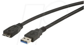 Goobay USB-A 3.0 St / Micro USB-B 3.0 St, 1m, schwarz, Bulk