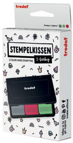 trodat Stempelkissen 9051 3-farbig grau/rot/grün