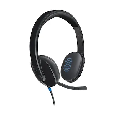 Logitech H540 USB Headset - Hochwertiger Sound für PC-Chats und Musik, komfortables Design mit einfachem Plug-and-Play Anschluss
