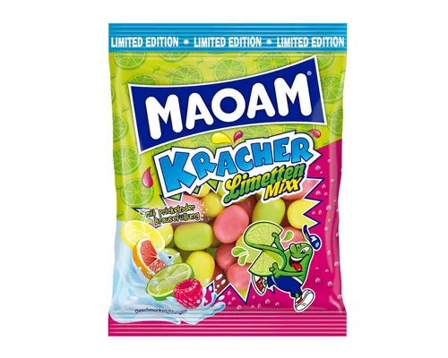 MAOAM Süßigkeit, Maoam Kracher Limetten Mixx intensiver Limettengeschmack 200g