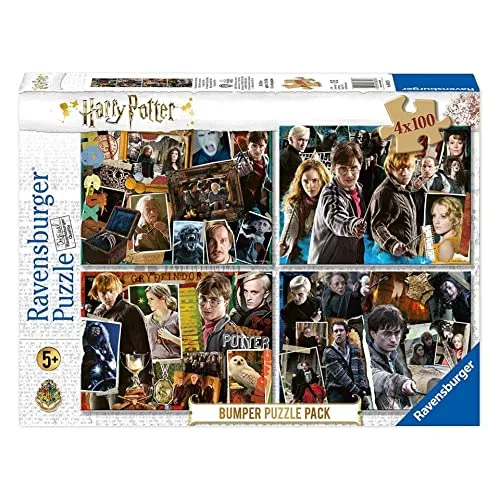 Ravensburger 06832 Harry Potter Puzzle - 4x100 Teile, exklusiv bei Amazon für zauberhaften Puzzlespaß