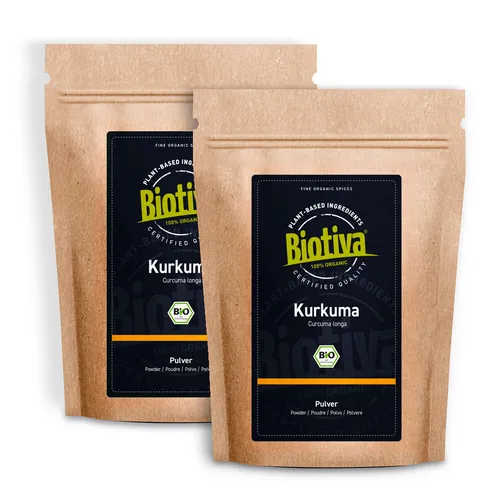 Kurkuma Pulver Bio 2000g (2x1000g) Biotiva (13,50 EUR/kg)