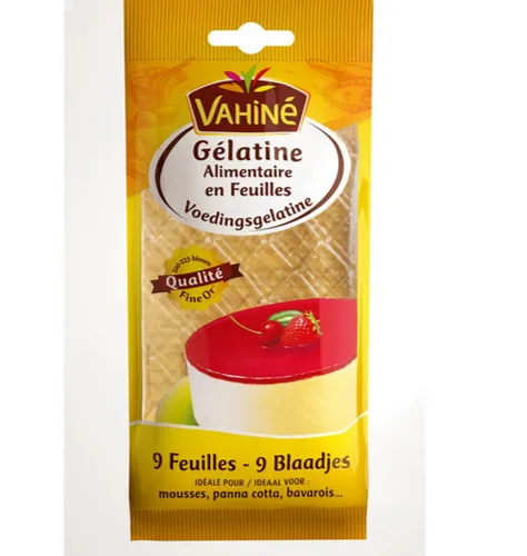 Vahiné Lebensmittelgelatine in Blättern der 9 - 17g Beutel