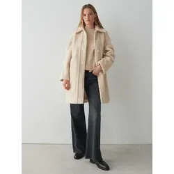 OPUS Damen Mantel Heddy | Teddymantel aus recyceltem Polyester, Größe 42