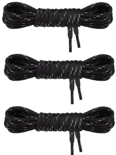 Swissly Schnürsenkel 3 Paar runde Schnürsenkel Ø 4,5 mm Extrem Reißfest für Arbeitsschuhe