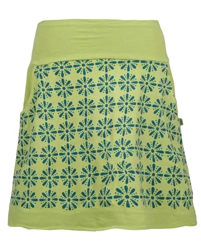 Vishes Damen Minirock Retro in Hellgrün I Größe L (40) I Bequem & modisch für Alltag & Freizeit I 100% Baumwolle I Für warme & kalte Monate I Nachhaltige Alternative Bekleidung