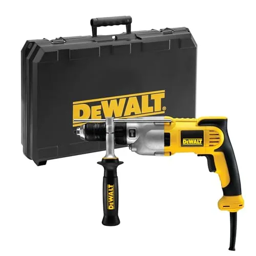 Dewalt 2-Gang Schlagbohrmaschine DWD524KS - Leistungsstarke 1.100 Watt Schlagbohrmaschine mit robustem Metallgehäuse und 13 mm Schnellspannbohrfutter, ideal für vielseitige Bohrarbeiten in Holz, Metall und Stein.