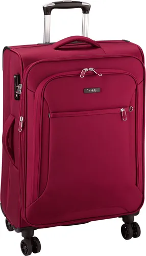 Mittelgroßer Trolley Stoffkoffer 68 cm in Rot