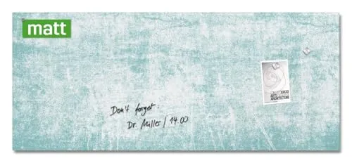 Sigel GL297 Glas-Magnettafel Artverum - Design Turquoise Wall - 130 x 55 cm - Präsentation: Hochwertige, rahmenlose Glas-Magnettafel mit brillanter Farbgebung, ideal für kreative Gedanken und Organisation.