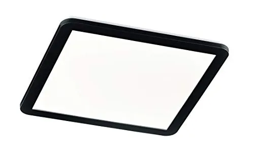 Reality Leuchten LED Deckenleuchte Camillus - Moderne LED Deckenleuchte in mattschwarz mit IP44 Schutz, ideal für Badezimmer. Integrierter Dimmer für warmweißes Licht (3000 K) sorgt für gemütliche Atmosphäre.