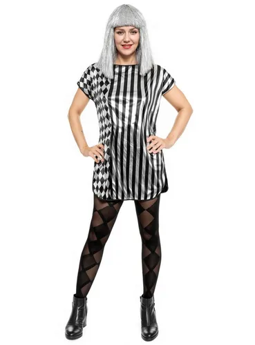 Metamorph Kostüm Schwarz-silbernes Blusenkleid in silber von Metamorph