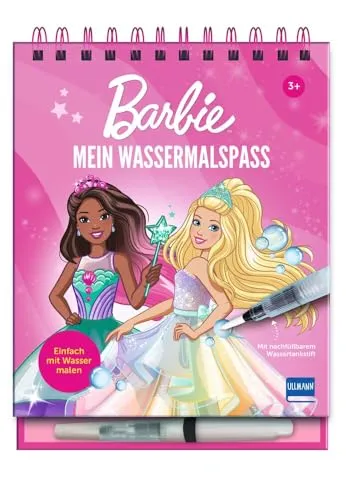 Mein Wassermalspaß - Barbie: Einfach mit Wasser malen - Barbie-Wassermalbuch mit 16 Bildern, die sich beim Kontakt mit Wasser bunt färben + viele ... mit nachfüllbarem Wassermalstift, ab 3 Jahren