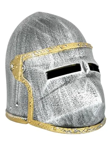 Battle-Merchant - Kinder Ritterhelm Hundsgugel mit Klappvisier - Mittelalter Kostümhelm aus Kunststoff für Karneval, Fasching, Rosenmontag und LARP