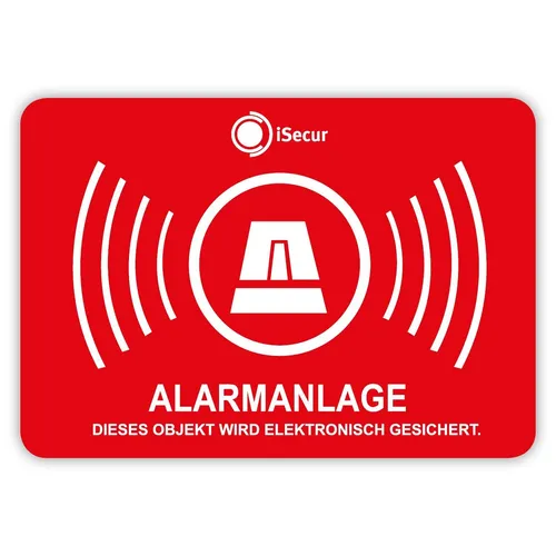 5er Aufkleber-Set Alarmanlage I hin_454 5x3,5cm