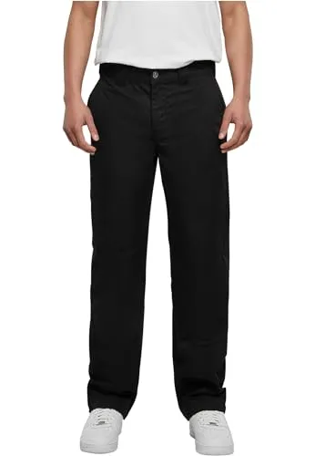 Urban Classics Classic Workwear Pants Männer Chino schwarz W34L32 - Wanderhosen, bequeme Chino aus Baumwolle, ideal für lässige Outdoor-Aktivitäten mit normaler Passform und langem Schnitt.