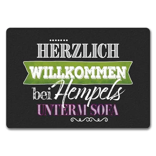 trendaffe Herzlich Willkommen bei Hempels unterm Sofa Fußmatte randlos mit Motiv