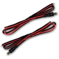 BLANKO 2er Pack DC-Stecker 55x21mm mit 1m Kabel