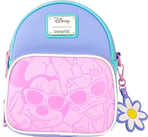 Disney by Loungefly Mini Rucksack Daisy Duck & Minnie Mouse - Ranzen, Taschen & Rucksäcke – Veganes Leder, wandelbare Taschengurte und ein verspieltes Design zum 85. Jahrestag machen diesen Rucksack zum perfekten Begleiter für Disney-Fans.